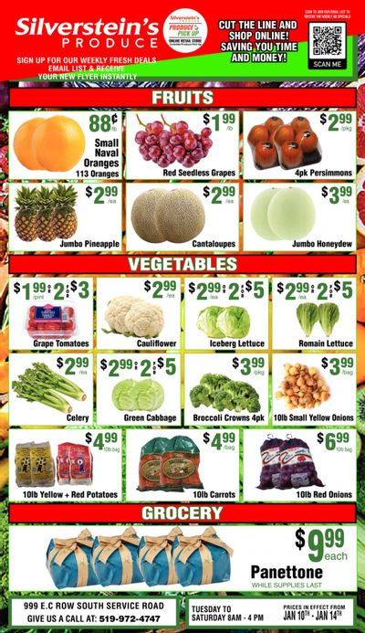 Silverstein's Produce Flyer January 10 to 14