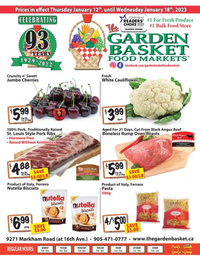 The Garden Basket Flyer January 12 to 18