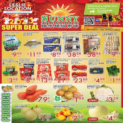 Sunny Supermarket (Leslie) Flyer January 13 to 19