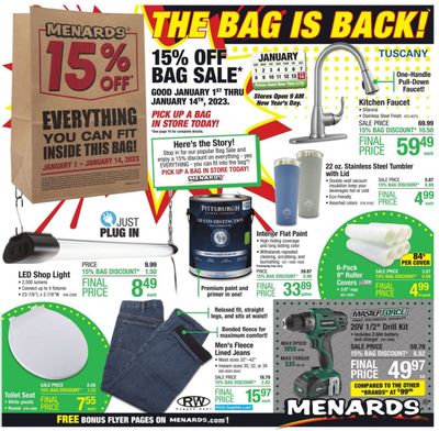 Menards Weekly Ad Flyer Specials January 1 to January 14, 2023