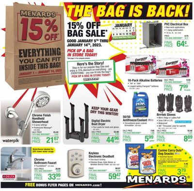 Menards Weekly Ad Flyer Specials January 5 to January 14, 2023