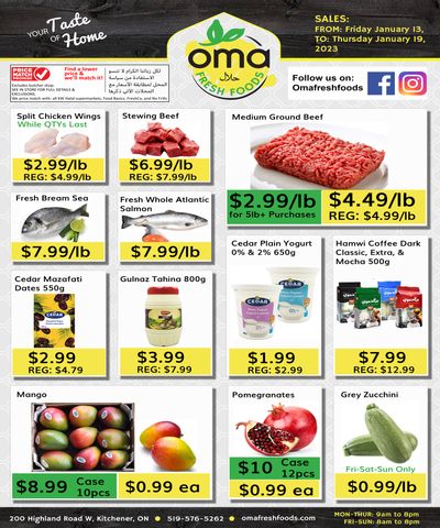 Oma Fresh Foods Flyer January 13 to 19