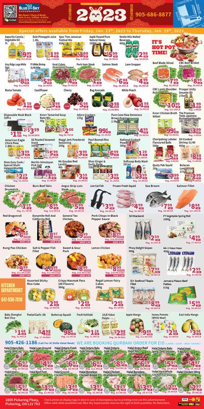 Blue Sky Supermarket (Pickering) Flyer January 13 to 19