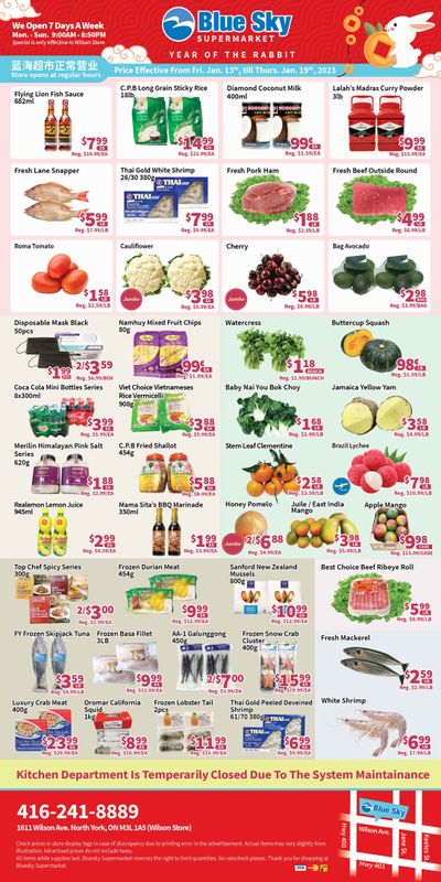 Blue Sky Supermarket (North York) Flyer January 13 to 19