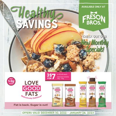 Freson Bros. Healthy Essentials Flyer December 30 to January 26