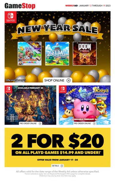 GameStop Flyer January 13 to 19