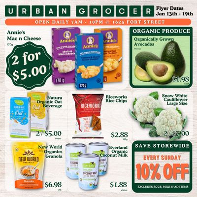 Urban Grocer Flyer January 13 to 19