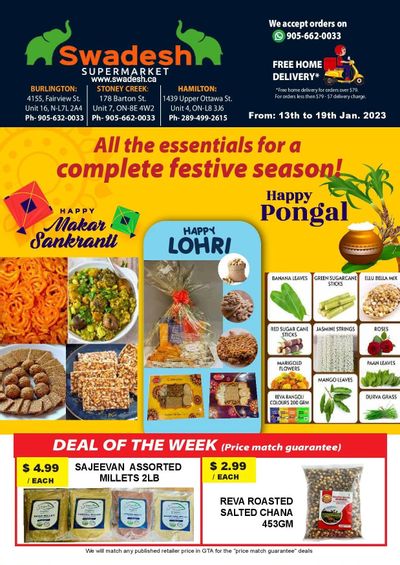 Swadesh Supermarket Flyer January 13 to 19