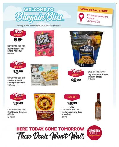 Grocery Outlet (CA, ID, OR, PA, WA) Weekly Ad Flyer Specials January 11 to January 17, 2023