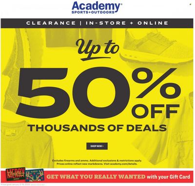 Academy Sports + Outdoors Weekly Ad Flyer Specials January 2 to January 16, 2023