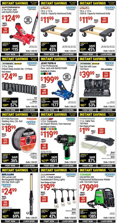 Harbor Freight Weekly Ad Flyer Specials January 14 to January 26, 2023