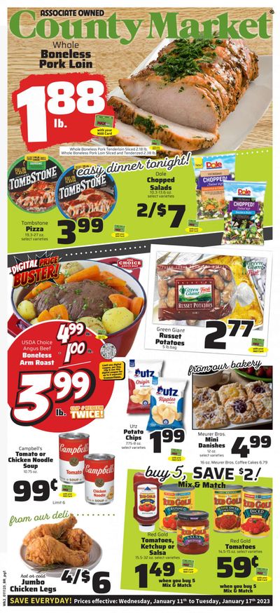 County Market (IL, IN, MO) Weekly Ad Flyer Specials January 11 to January 17, 2023