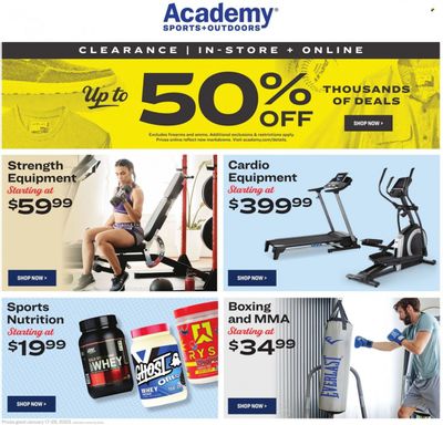 Academy Sports + Outdoors Weekly Ad Flyer Specials January 17 to January 29, 2023