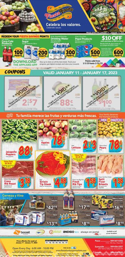 Fiesta Foods SuperMarkets (WA) Weekly Ad Flyer Specials January 11 to January 17, 2023