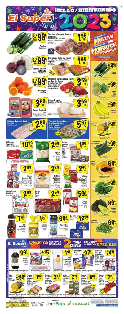 El Super (AZ) Weekly Ad Flyer Specials January 11 to January 17, 2023