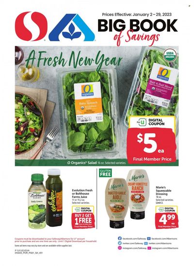 Safeway (OR) Weekly Ad Flyer Specials January 2 to January 29, 2023