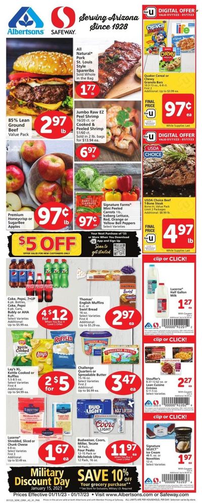 Safeway (AZ, CO, ID, MT, NE, NM) Weekly Ad Flyer Specials January 11 to January 17, 2023
