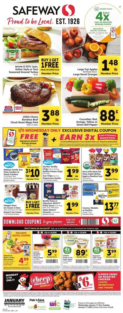 Safeway (CA, HI, OR, WA) Weekly Ad Flyer Specials January 11 to January 17, 2023