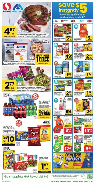 Safeway (OR) Weekly Ad Flyer Specials January 11 to January 17, 2023