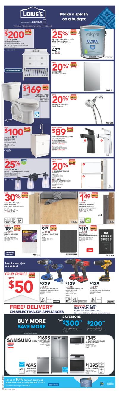 Lowe's (West) Flyer January 19 to 25