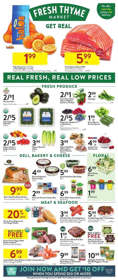 Fresh Thyme Weekly Ad Flyer Specials January 11 to January 17, 2023