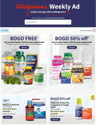 Walgreens Weekly Ad Flyer Specials January 15 to January 21, 2023