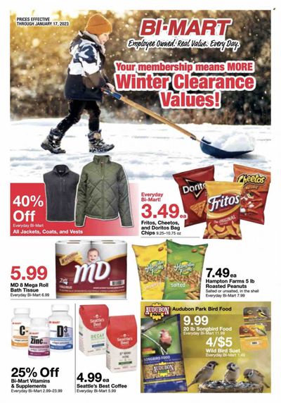Bi-Mart (ID, OR, WA) Weekly Ad Flyer Specials January 3 to January 17, 2023