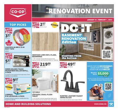 Co-op (West) Home Centre Flyer January 19 to February 1