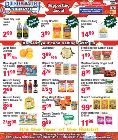 Bulkley Valley Wholesale Flyer January 19 to 25