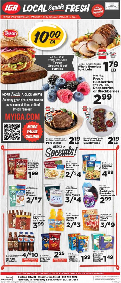 IGA (IN) Weekly Ad Flyer Specials January 11 to January 17, 2023 IGA (IN) Weekly Ad Flyer Specials January 11 to January 17, 2023