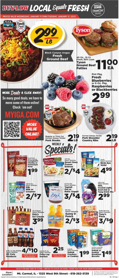 IGA (IL) Weekly Ad Flyer Specials January 11 to January 17, 2023