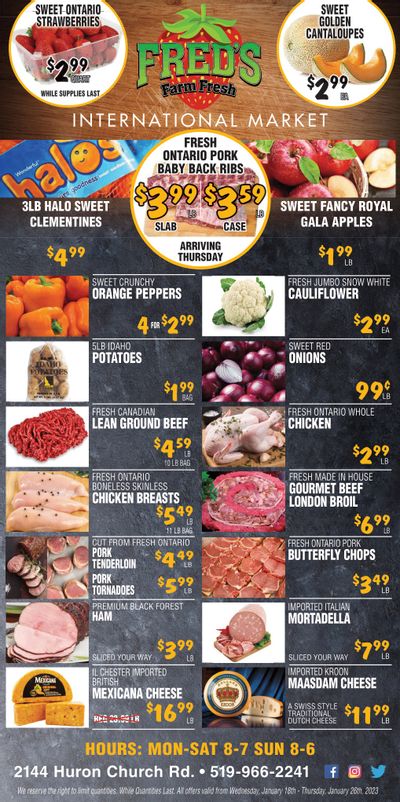Fred's Farm Fresh Flyer January 18 to 26