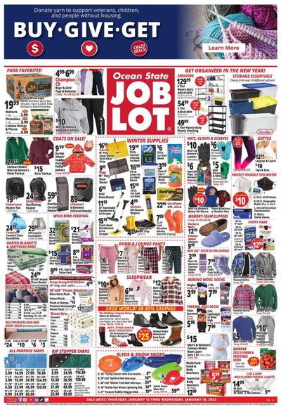 Ocean State Job Lot (CT, MA, ME, NH, NJ, NY, RI, VT) Weekly Ad Flyer Specials January 12 to January 18, 2023