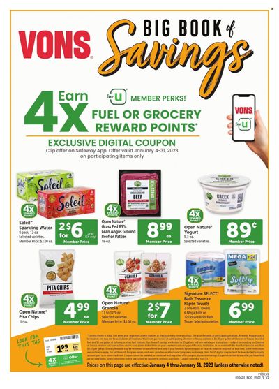 Vons (CA) Weekly Ad Flyer Specials January 4 to January 31, 2023