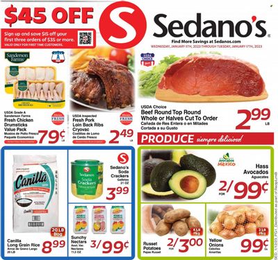 Sedano's (FL) Weekly Ad Flyer Specials January 11 to January 17, 2023