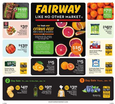 Fairway Market (CT, NJ, NY) Weekly Ad Flyer Specials January 13 to January 19, 2023