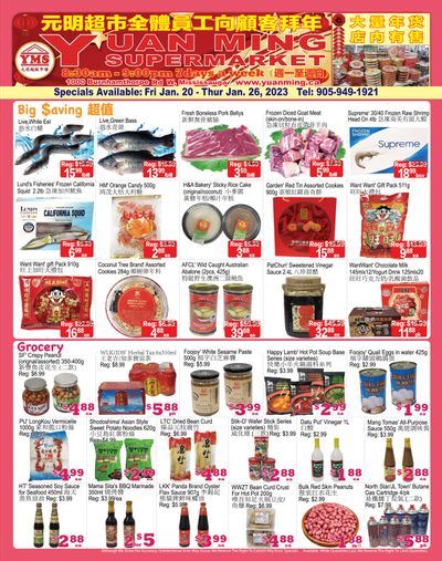 Yuan Ming Supermarket Flyer January 20 to 26