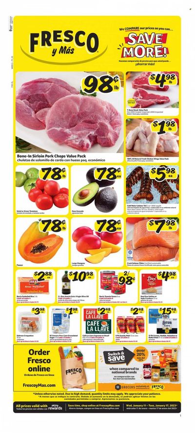 Fresco y Más (FL) Weekly Ad Flyer Specials January 11 to January 17, 2023