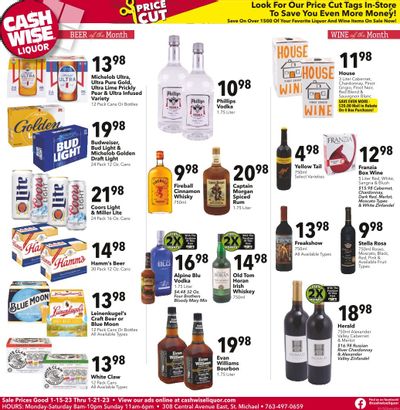 Cash Wise Liquor Only (MN) Weekly Ad Flyer Specials January 15 to January 21, 2023