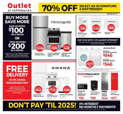 Outlet at Tepperman's Flyer January 20 to 26