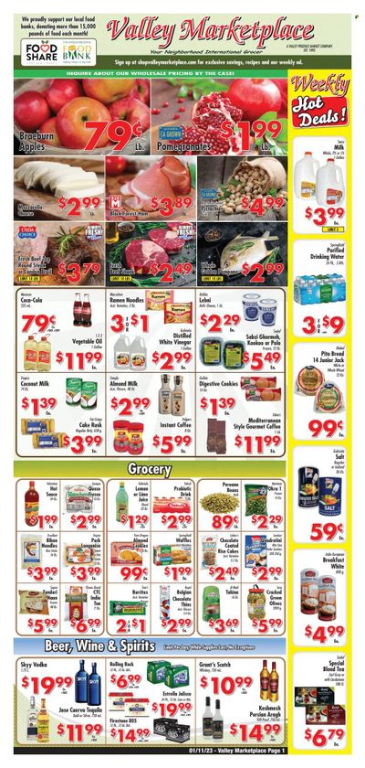 Valley Marketplace (CA) Weekly Ad Flyer Specials January 11 to January 17, 2023