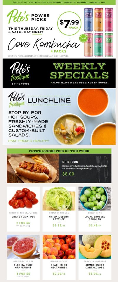 Pete's Fine Foods Flyer January 19 to 25