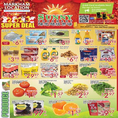Sunny Foodmart (Markham) Flyer January 20 to 26