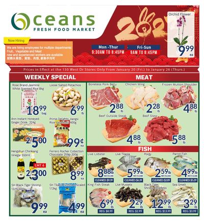 Oceans Fresh Food Market (West Dr., Brampton) Flyer January 20 to 26