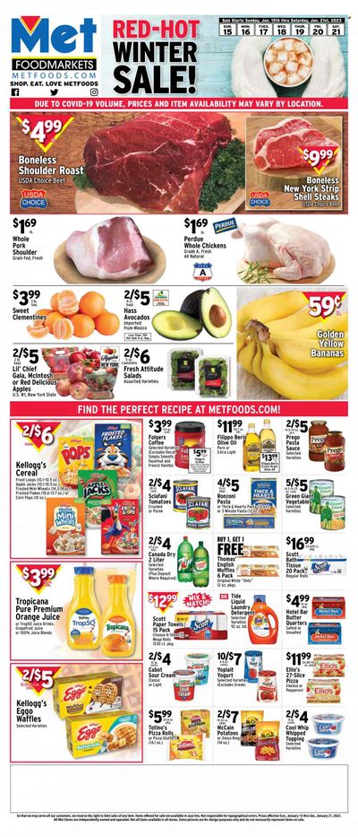 Met Foodmarkets Weekly Ad Flyer Specials January 15 to January 21, 2023