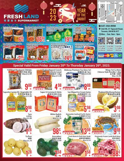 FreshLand Supermarket Flyer January 20 to 26