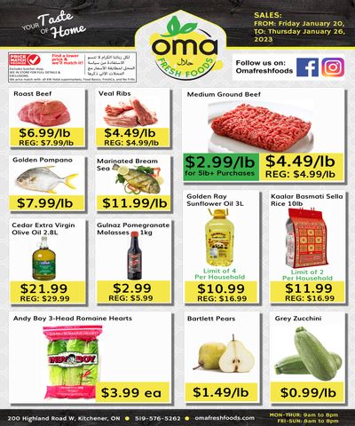 Oma Fresh Foods Flyer January 20 to 26