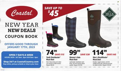 Coastal Farm & Ranch Weekly Ad Flyer Specials January 4 to January 17, 2023