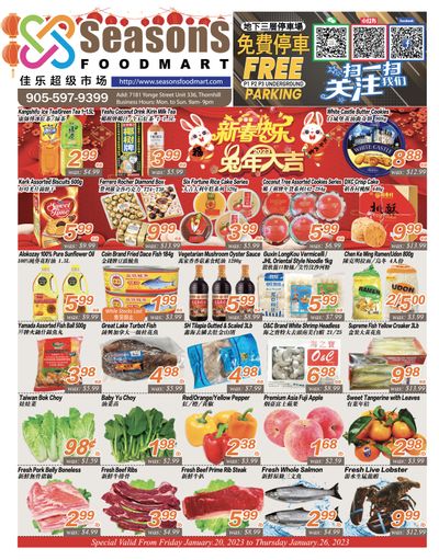 Seasons Food Mart (Thornhill) Flyer January 20 to 26