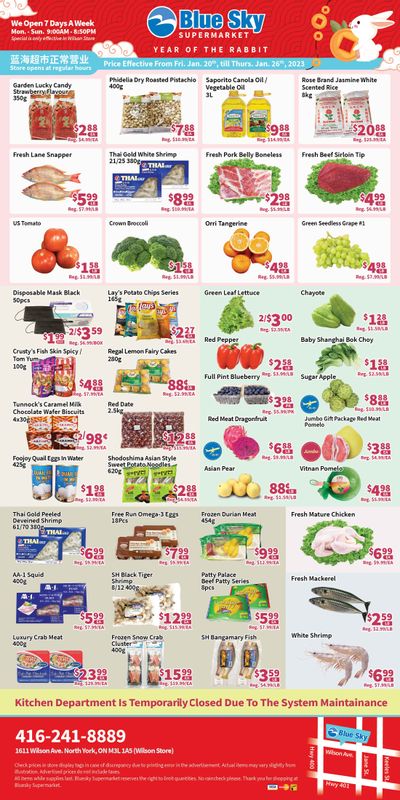 Blue Sky Supermarket (North York) Flyer January 20 to 26